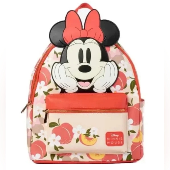 Disney Handbags - Disney Bioworld Minnie Mouse Peaches Backpack Nwt